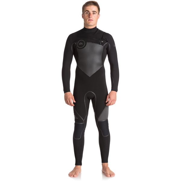 Quiksilver Syncro Plus 5/4/3mm Chest Zip GBS Wetsuit JET BLACK EQYW103046